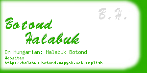 botond halabuk business card